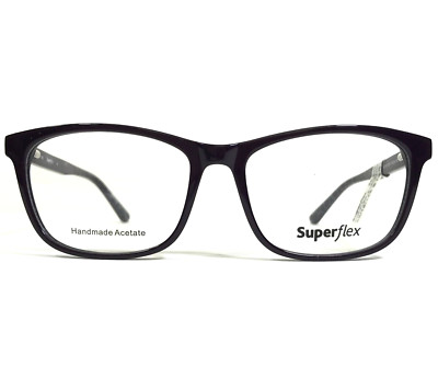 SuperFlex Eyeglasses Frames SF-543 S307 Dark Purple Cheetah Print 55-16-145