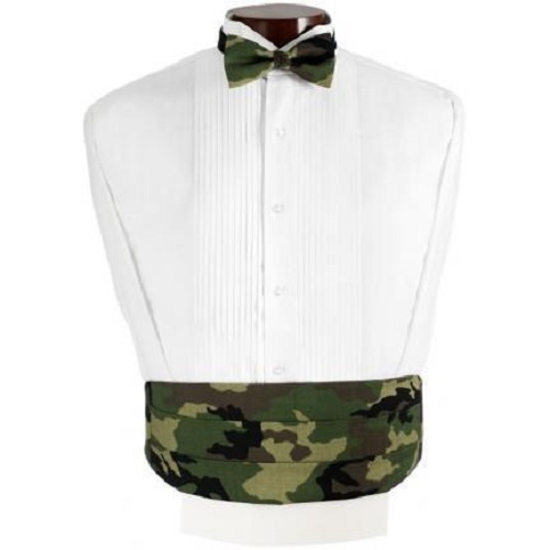 Camouflage Cummerbund and Bow Tie Set - Picture 1 of 1