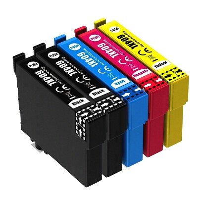 5 Patronen für Epson 604 XL Home XP-2200 XP-2205 XP-3200 XP-3205 XP-4200 XP-4205