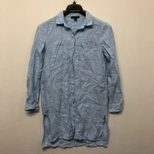 Saks Fifth Avenue Women 100% Linen Tunic Shirt Blouse Top Size Small B309 -20