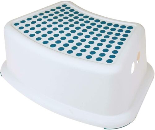 White Anti-Slip Child's Step Stool Kids Stepping Stool Potty Toilet Aid Plastic - Picture 1 of 4