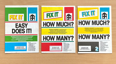 DIY fix it BOOKLETS approx 1983 How Much X 2 & Easy Does It