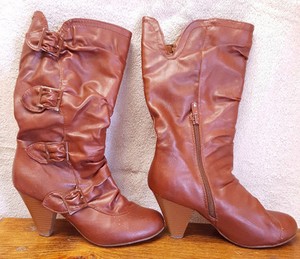 venus buckle knee high boot