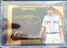 CHRIS SALE 2017 TOPPS FIVE STAR GOLDEN GRAPHS ON CARD AUTO #3/5 RED SOX