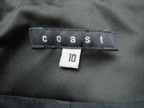 Coast ~ Ladies Black Lined "Satin Feel" Skirt ~ Size 10 - Picture 3 of 4