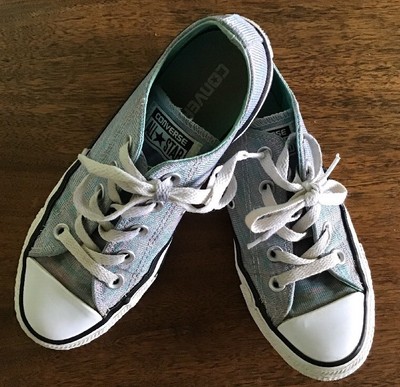 multi colored converse shoes