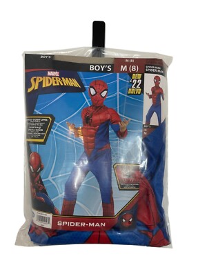 Marvel Spider-Man Costume Kids Size M (8-10) New