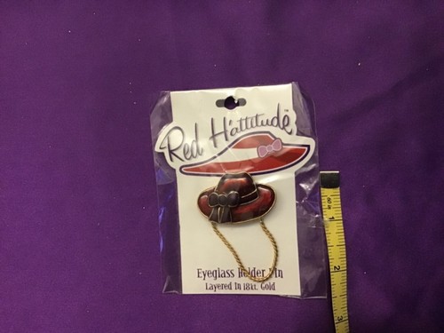Red Hat Eyeglass Holder Pin - Picture 2 of 3