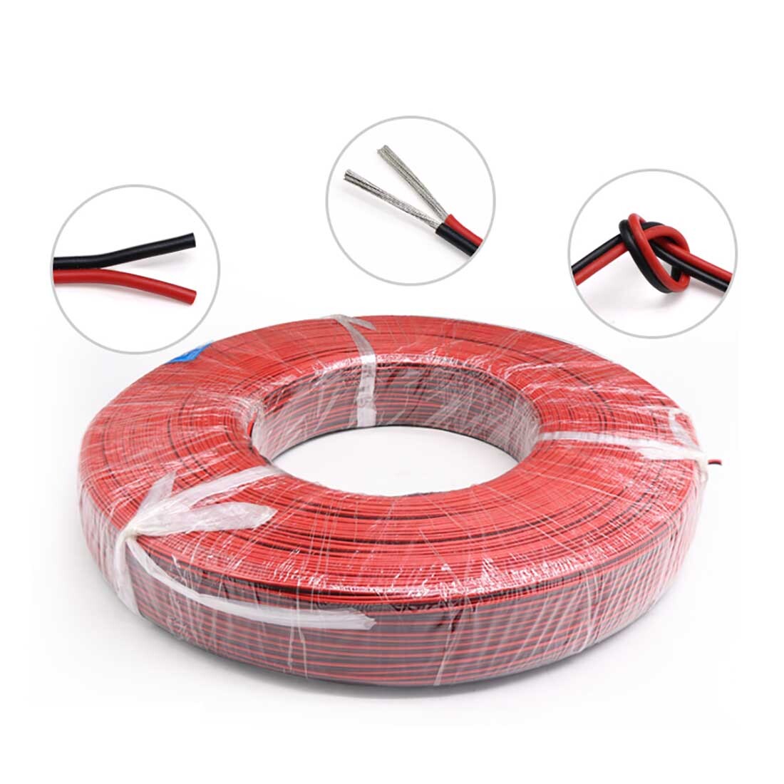 Twin 2Core PVC Car Audio Cable 1628 AWG Tinned Copper Stranded