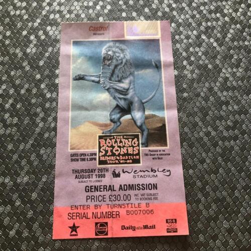 Rolling Stones ticket  Wembley Stadium 20/08/98 #B007006 - Afbeelding 1 van 1