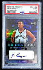 PSA 9 MINT 2006 UD KYLE LOWRY RESERVE SIGNATURES ROOKIE RC AUTO G2024R26E76E21