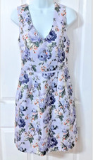 Oasis Lilac Purple Floral Dress Size 12 RRP £55 Wedding Guest Occasion