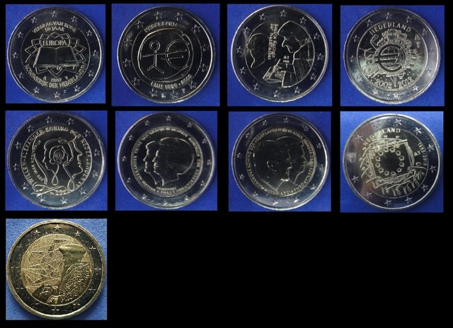 PAYS-BAS - 2 EUROS COMMEMORATIVE 2007 - 2022 Toutes les Années Disponibles