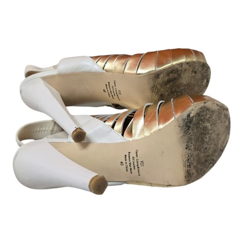 WITTNER VIZ Womens Shoes Rose Gold/ White Sandals Leather Size 9.5 AU, 40 EUR - Picture 7 of 9