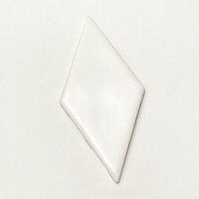 Azulejo de pared de cerámica brillante esmaltado blanco rombo diamante MARAZZI LuxeCraft 3" x 6"