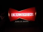 Vintage 1960s70s Budweiser Beer Lighted Bowtie Sign Light King Of Beers