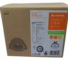 Ledvance Spotlight Spot-FP LED DIMMABLE Downlight 8W 3000K 620lm White Aluminium