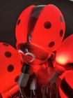 Vintage Ladybug String Lights Red W Black Spots Patio Party Decor Working Camper