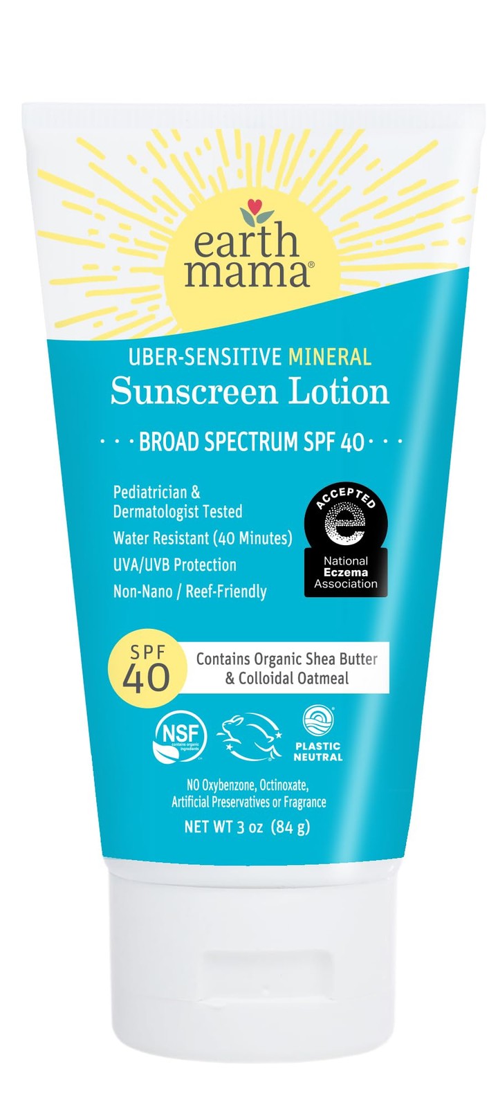 Ultra-Gentle Mineral Sunscreen SPF 40 Reef Safe Non-Nano Zinc Formula