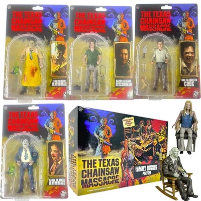 TRICK OR TREAT Texas Chainsaw Massacre 5" Figuren & Dinner Szene Spielset - vollständige Sammlung