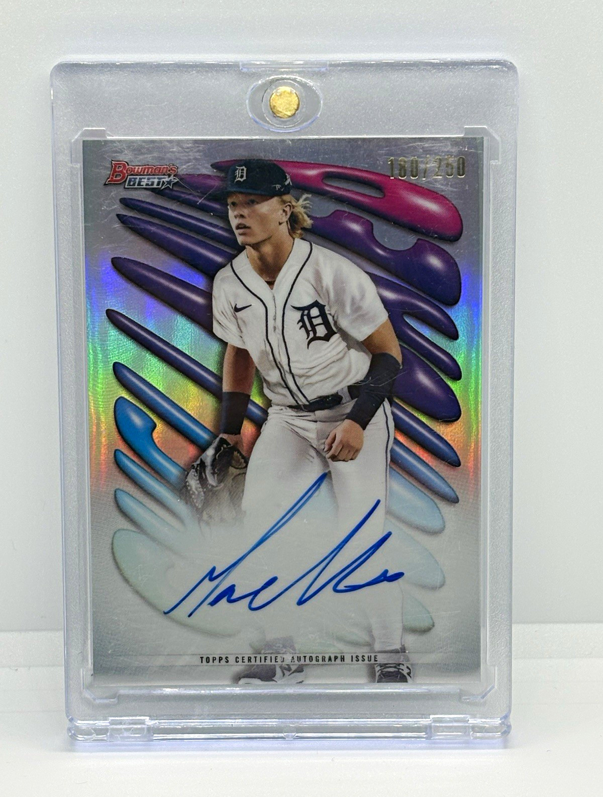 Topps Bowman's Best Shellacked Autographs Max Clark RC Auto #SHA-MC /250