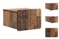 Nachttisch HäNgend Nachtschrank Nachtkommode Altholz 33X34,5X24 Cm