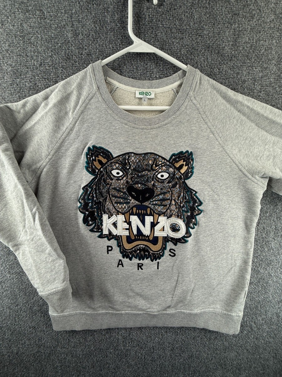 KENZO Paris Sweatshirt Pullover Graphic Print Long Sleeve Large