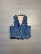 Wrangler Vintage 80's-90's Blue Pockets Men Sherpa Vest