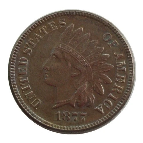 ----Hot！1877 Indian Head Penny Extremely Fine Rare Era Free Delivery--