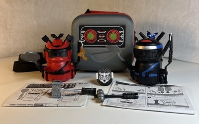 Lot Of 2 W/ Case Masters Ninja Bots Battle Robots Electronic Action Toys Tested