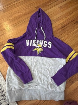 Minnesota Vikings Women s Hoodie Size Medium Purple Yellow And Grey