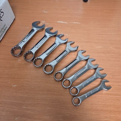 Vintage Craftsman Professional VV 8 pc Stubby Combination Wrench Set 12PT SAE