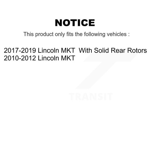 Transit Auto KNN-101105 Brake Pad Sets 2-Wheel Set Front for Lincoln MKT - Picture 2 of 8