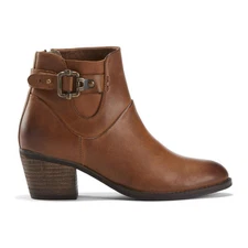 NIB Earth Origins Tan Leather Ankle Booties Size 11 West Riverton