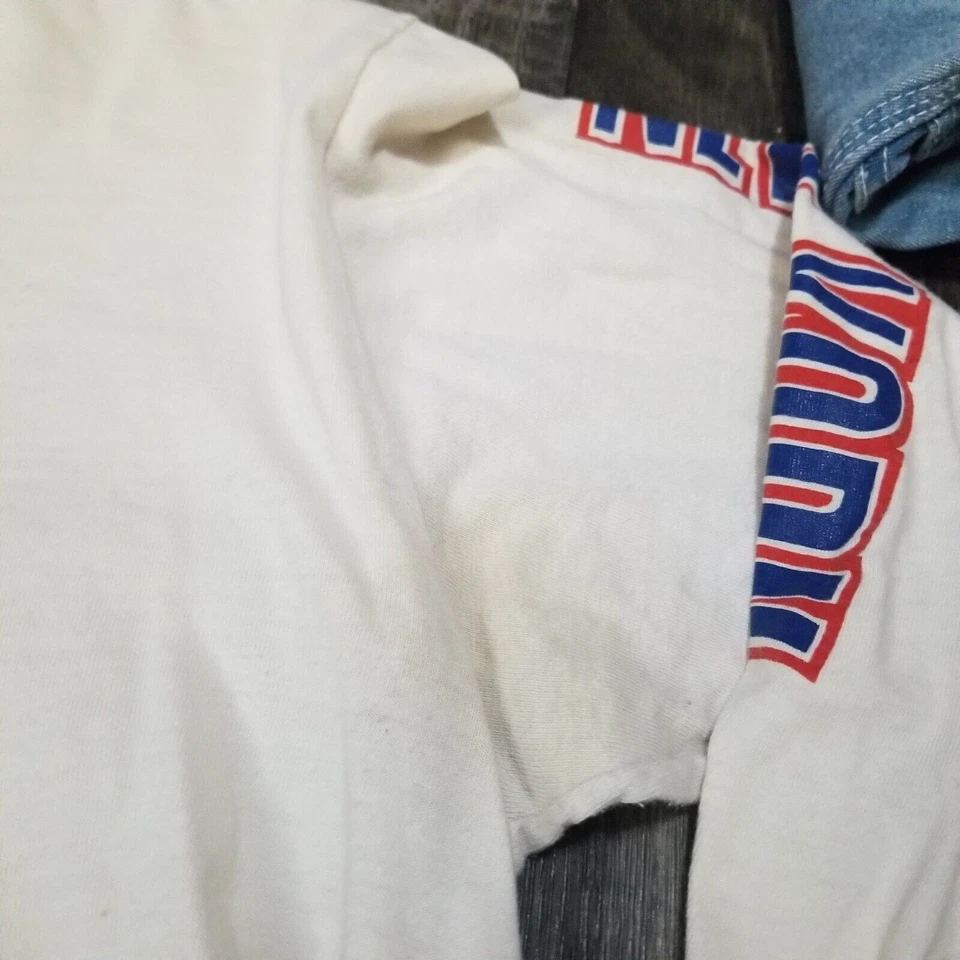 Vintage New York Giants Shirt Men Medium Long Sleeve 80s Logo 7 Old School NFL - Image 3 of 4