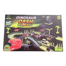 USA Toyz 225 Piece Green Ultimate Dinosaur Dash Race Track Adventure Playset