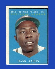 1961 Topps Set-Break #484 Hank Aaron MVP VG-VGEX (crease) *GMCARDS*