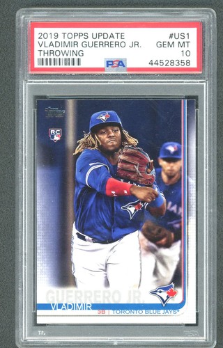 2019 Topps Update Vladimir Guerrero Jr. Throwing RC Blue Jays Rookie PSA 10