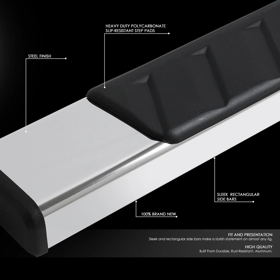 Para Ford F-150-350 15-24 cabina extendida cromada 5" escalón lateral barra Nerf estribo Foto 2 de 4