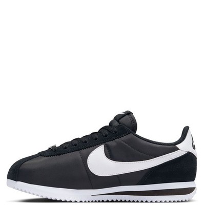 Women's 10, Men's 8.5  Nike Cortez Textile DZ2795-001 Black White Shoes Nylon