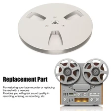 Silver 1/4 7 Inch Empty Reel Universal 3 Holes Aluminum Alloy Opening Machine