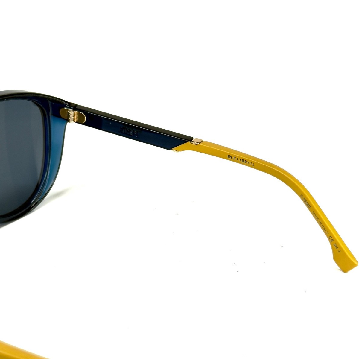 Fendi Roma Made in Italy ?? Gold Logo Blue Green Sunglasses Excellent Condition Fendi Gold Green Sunglasses for Men for sale | eBay main image 2