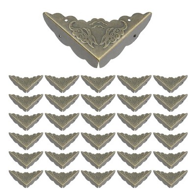 T Tulead 30PCS Box Corner Protectors Decorative Corner Protector Antique Bron...