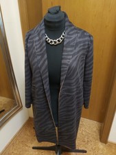 Damen Jacke Long Blazer Mantel Wildlederoptik Italy top modern Gr. 42 NEU