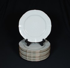 Noritake Chandon Gold Trim Dinner Plates - Set of 11
