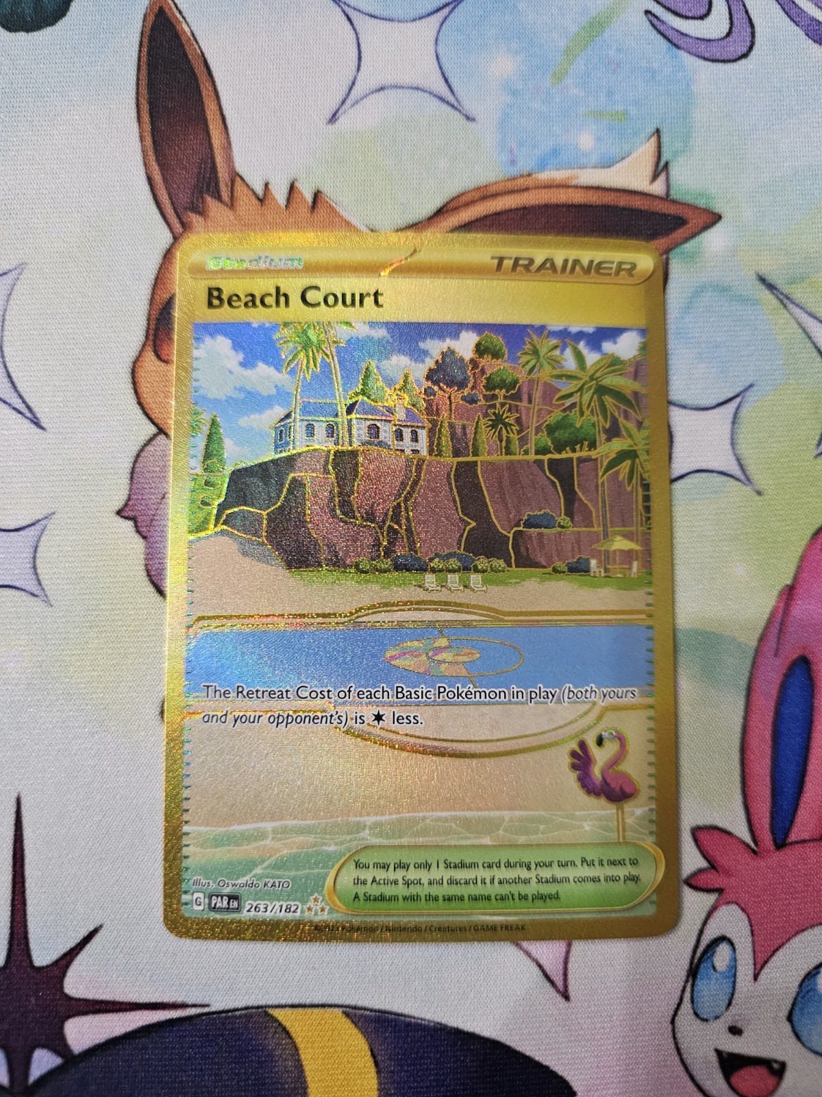 Pokemon Beach Court 263/182 SV04 Paradox Rift Hyper Rare English
