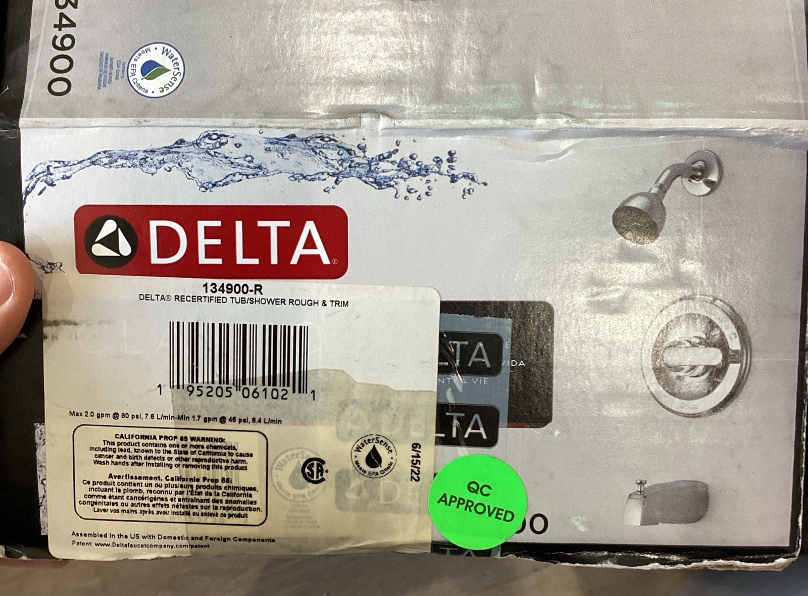 Delta Classic Tub & Shower Trim Set  Polished Chrome 134900-