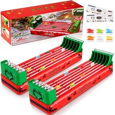 2 Set Horse Racing Game Electronic Horse Race Board Game with 6-Horse Portabl...