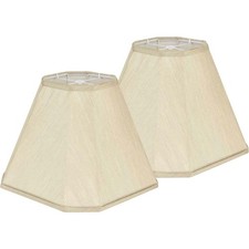 Gold Bell Lamp Shades Set of 2 Fabric Lampshade, 6.5"Top x 13"Bottom x 11.2"S...