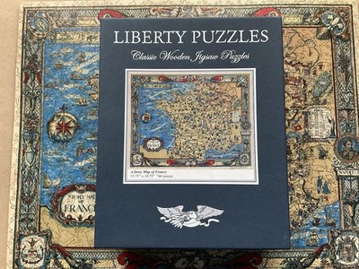 Liberty Puzzles 744-teiliges Holzpuzzle - EINE GESCHICHTENKARTE VON FRANKREICH - VOLLSTÄNDIG